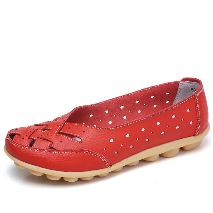 Nevara – Leder-Slipper mit Gel-Dämpfungssohle