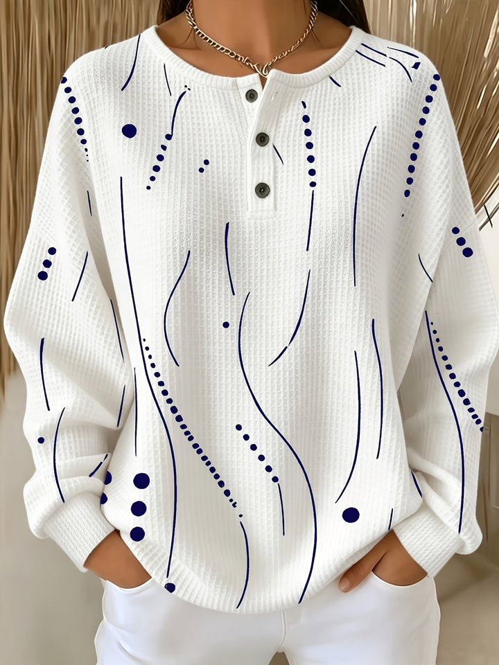 Calira – Gepunktetes Waffelstricktop