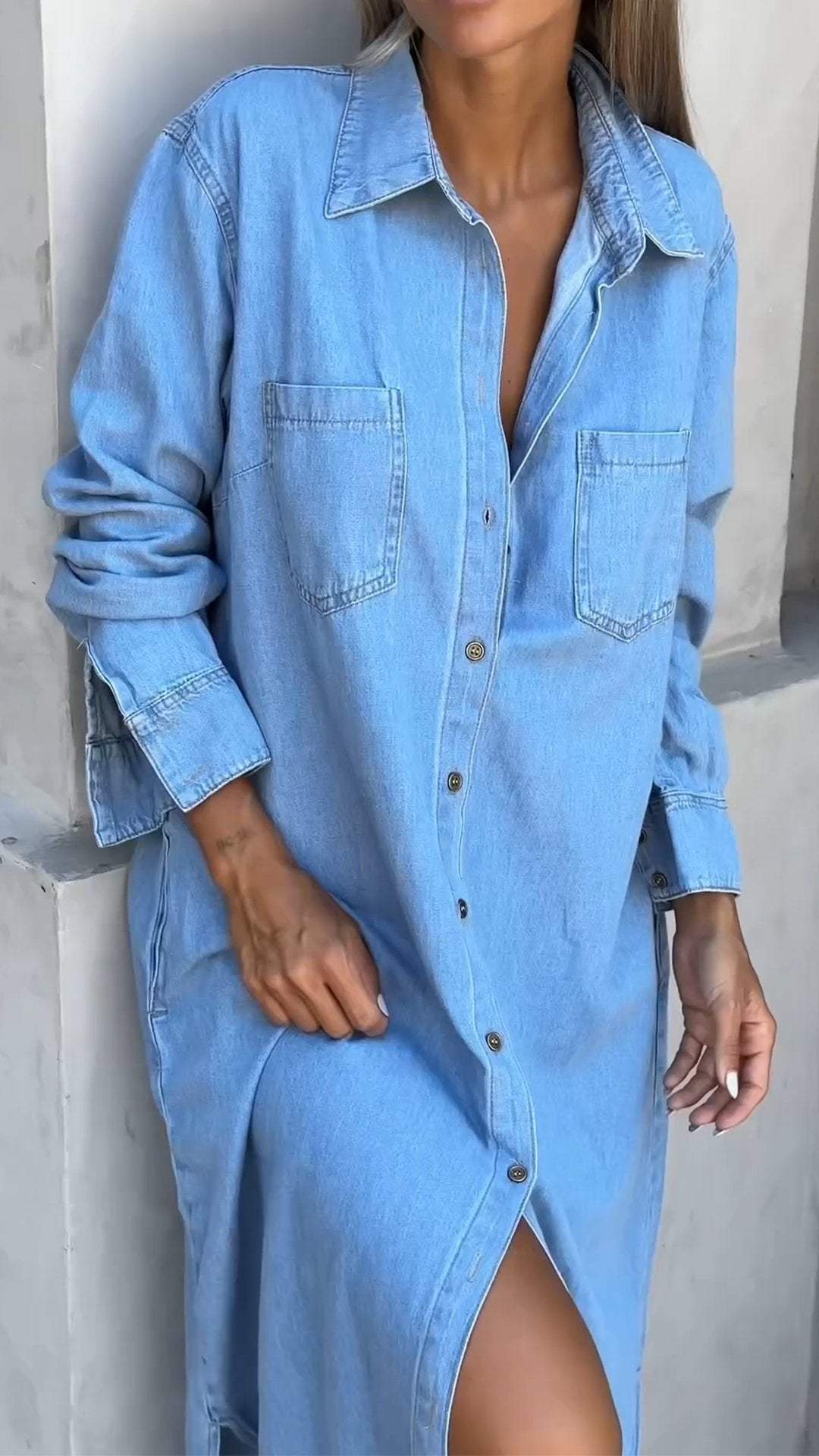 Zarelle – Denimkleid mit Klappentaschen