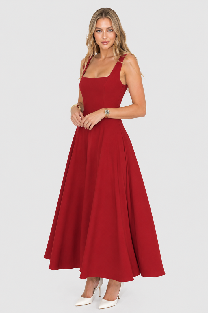 Kelara – Kleid mit quadratischem Ausschnitt
