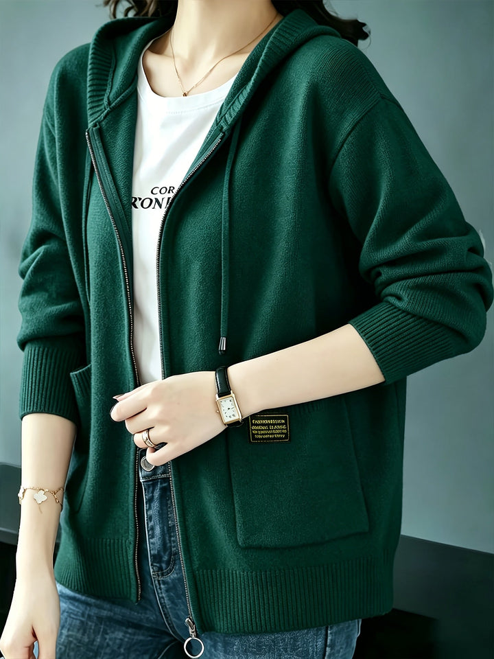 Rilena – Kapuzen-Strickjacke mit Kordelzug