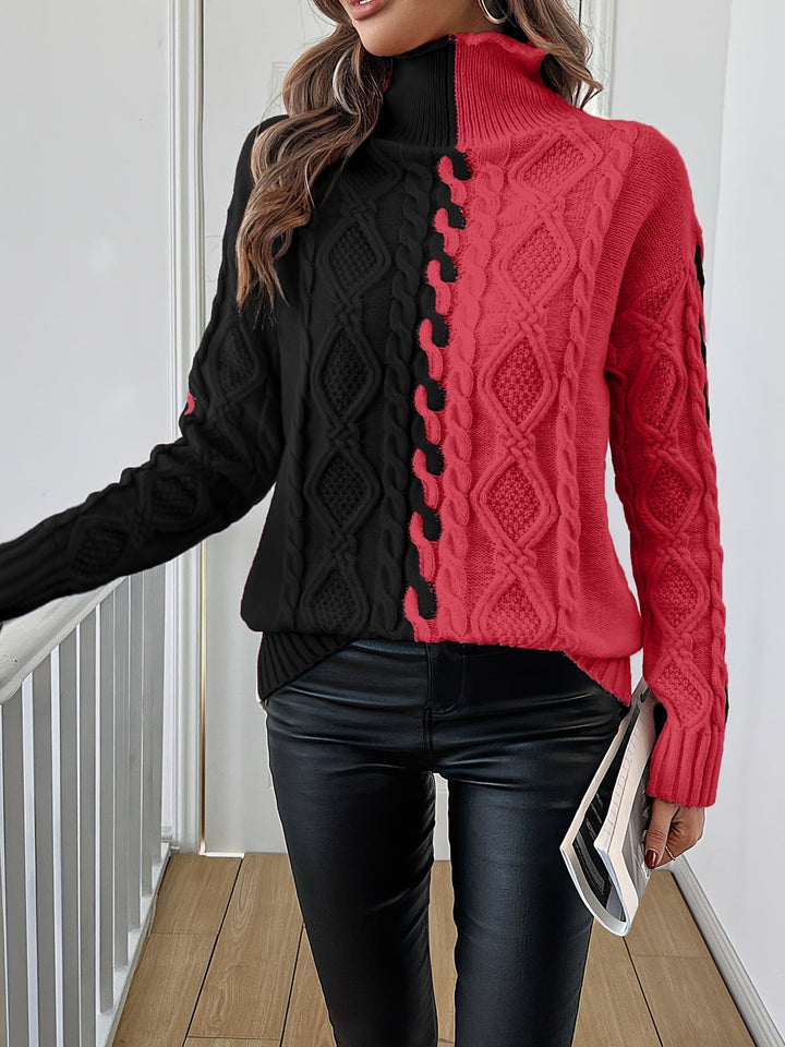 Nerise – vertikal gestreifte Strickbluse