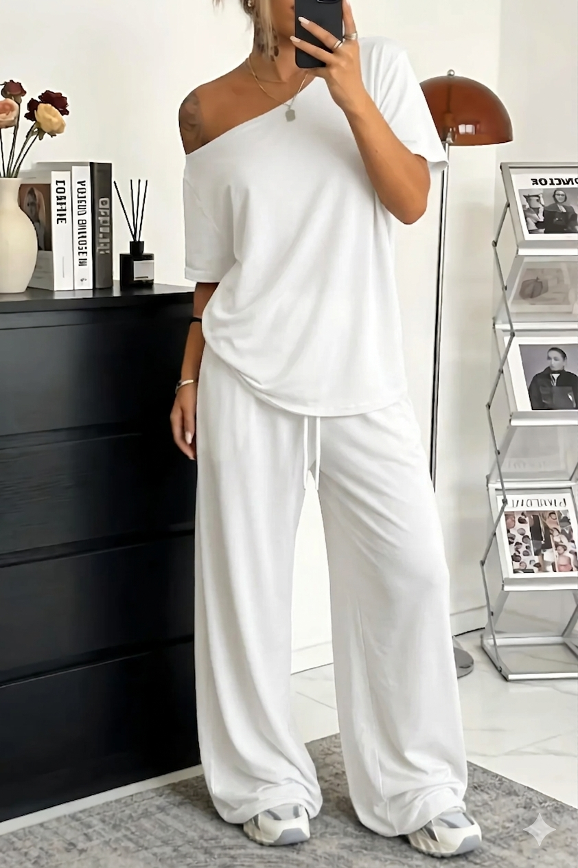 Talira – schulterfreies zweiteiliges Set