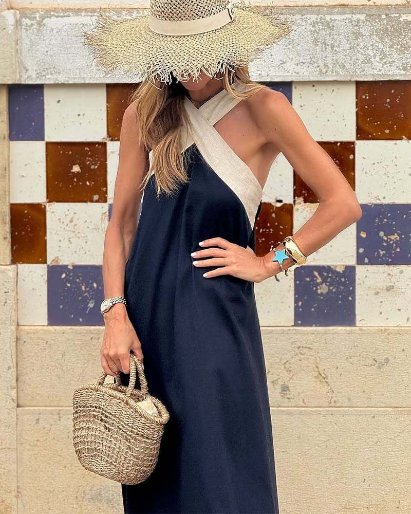 Seriva – Kleid mit überkreuztem Ausschnitt