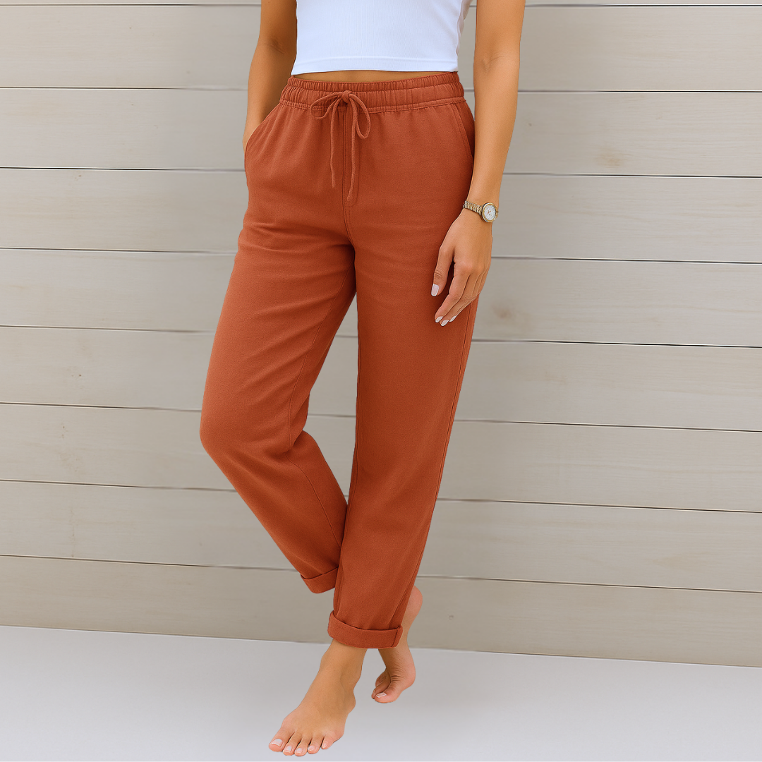 Nivara – Leinenhose mit elastischem Bund