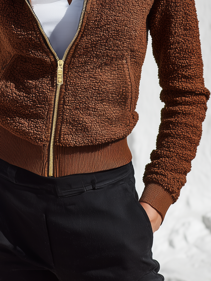 Velise – Stehkragen-Sherpa-Jacke