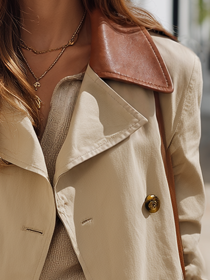 Mireva – Kurz geschnittener, gewebter Trenchcoat