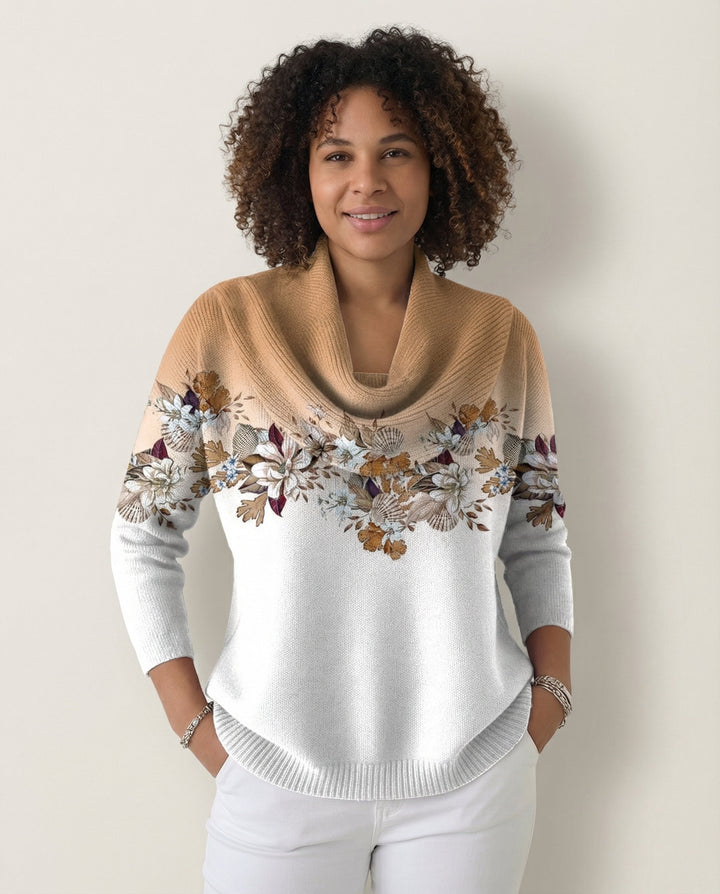 Drapierter Merino-Kaschmir-Mix-Pullover