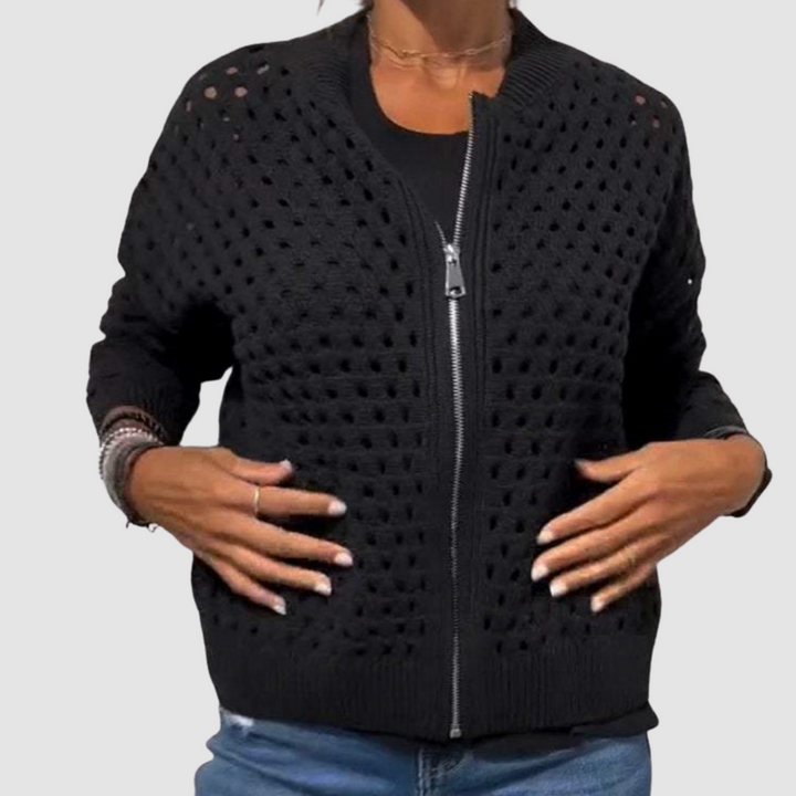 Nevara – Strickjacke mit Frontreißverschluss