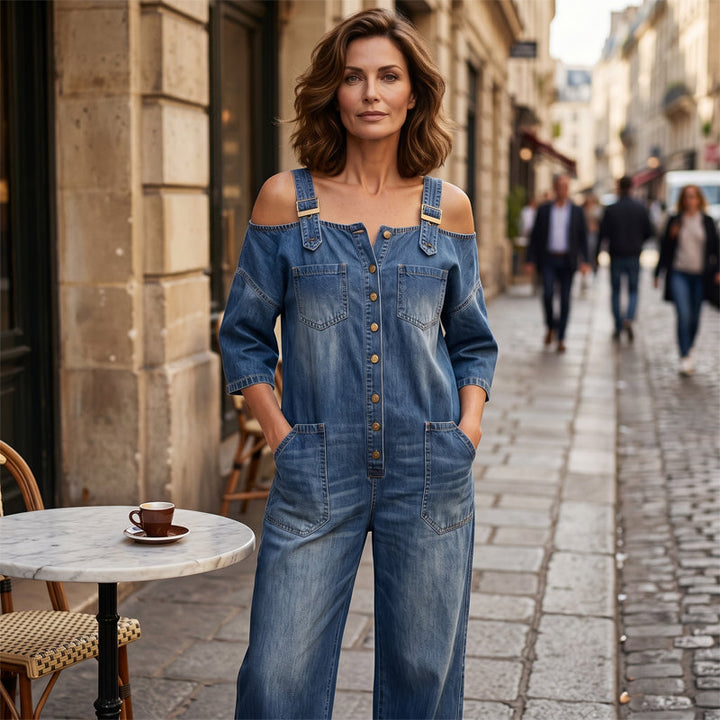 Elyra – weit geschnittener, gewebter Jumpsuit