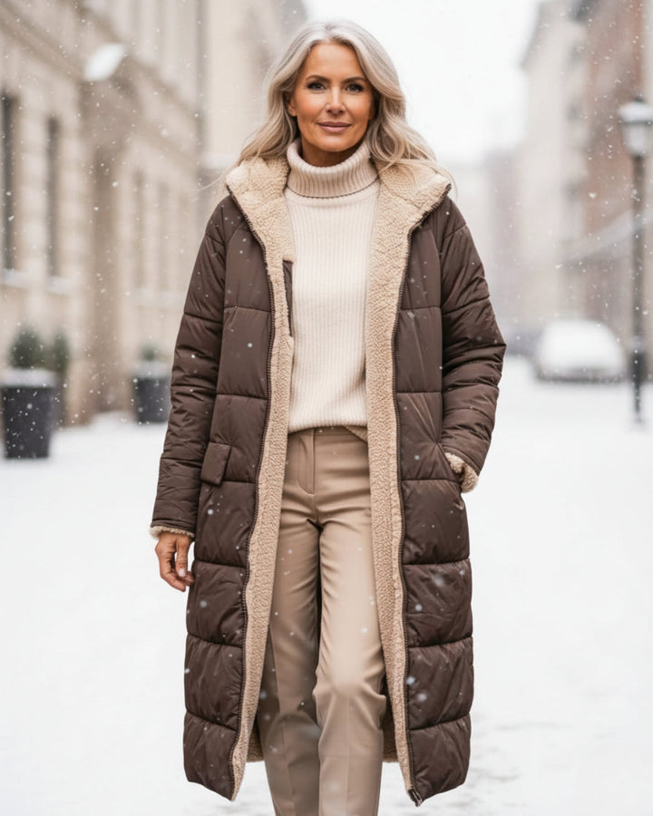 Arlise – Wende-Mantel mit Sherpa-Futter
