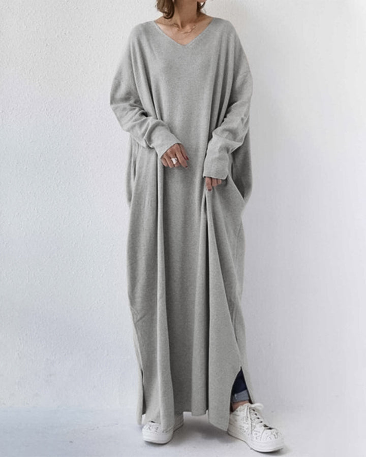 Novira – Maxikleid mit tiefem V-Ausschnitt