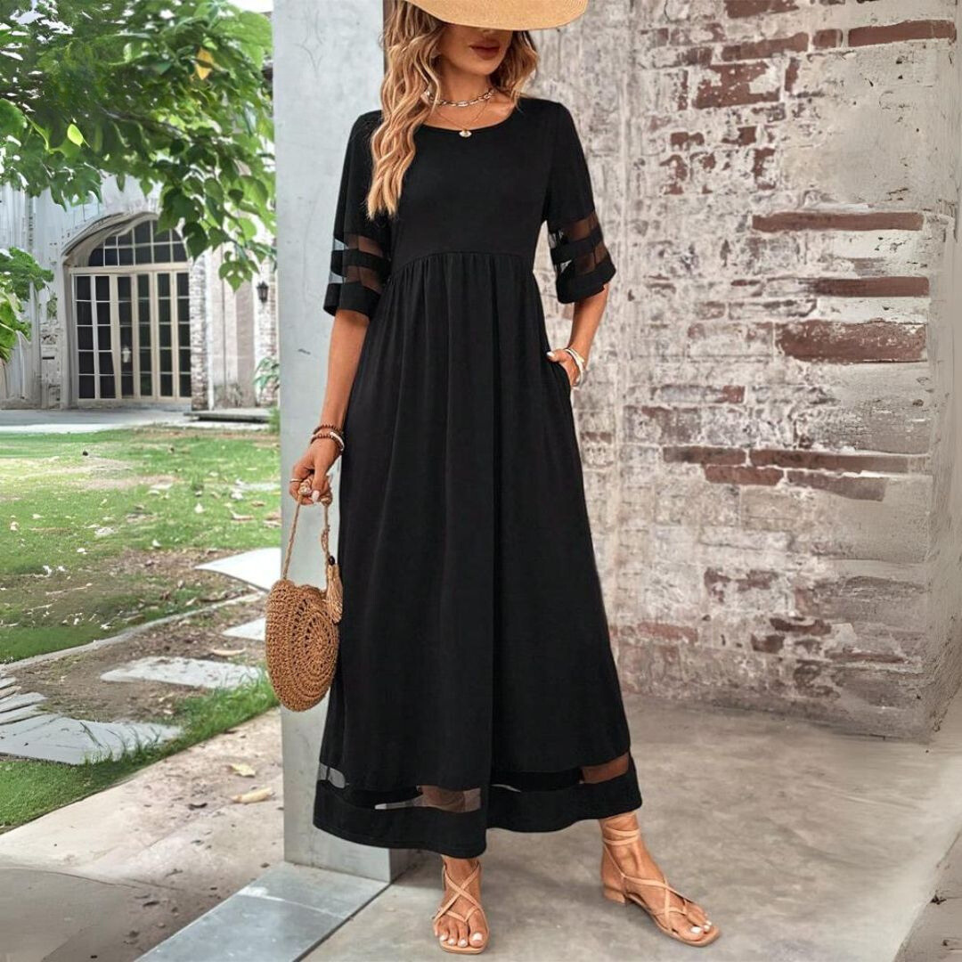 Velara – Schattenstreifen-Maxikleid