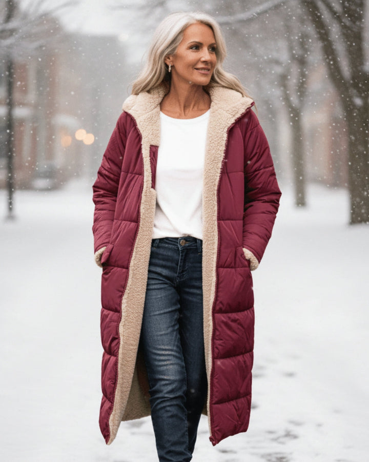 Arlise – Wende-Mantel mit Sherpa-Futter