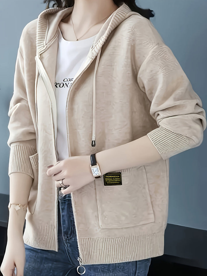 Rilena – Kapuzen-Strickjacke mit Kordelzug