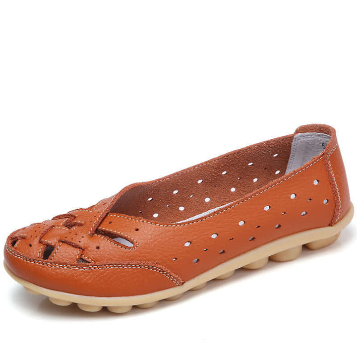 Nevara – Leder-Slipper mit Gel-Dämpfungssohle
