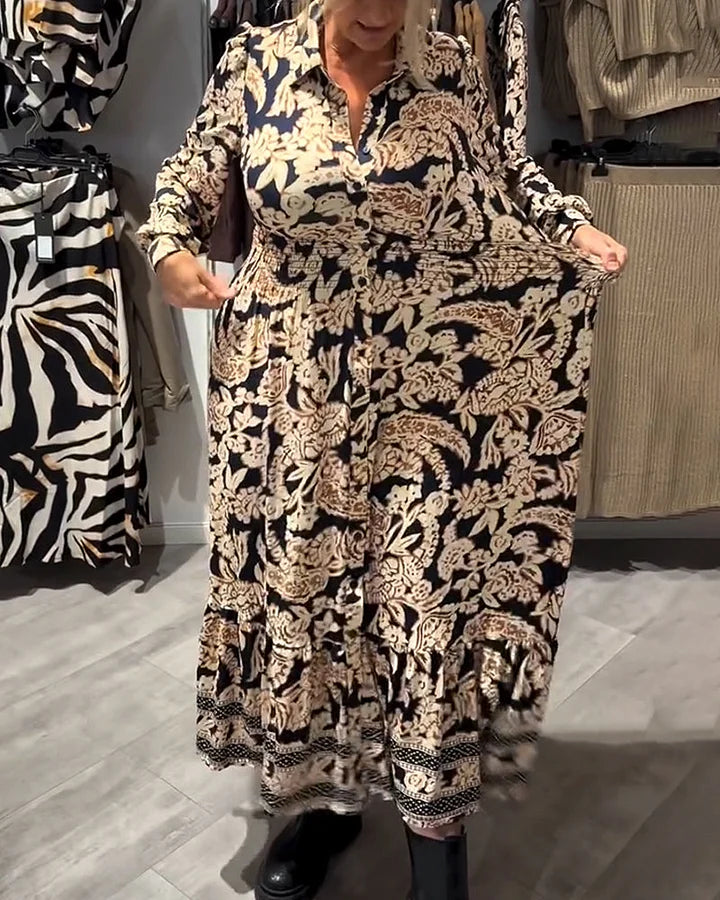 Naliri – geblümtes gewebtes Shirtkleid