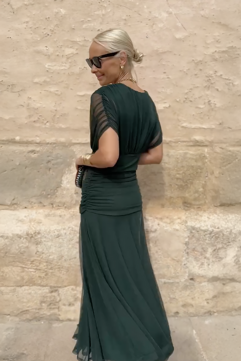 Veyla – V-Ausschnitt-Maxikleid
