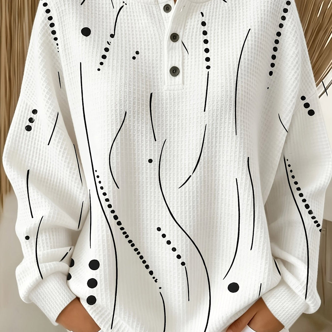 Calira – Gepunktetes Waffelstricktop