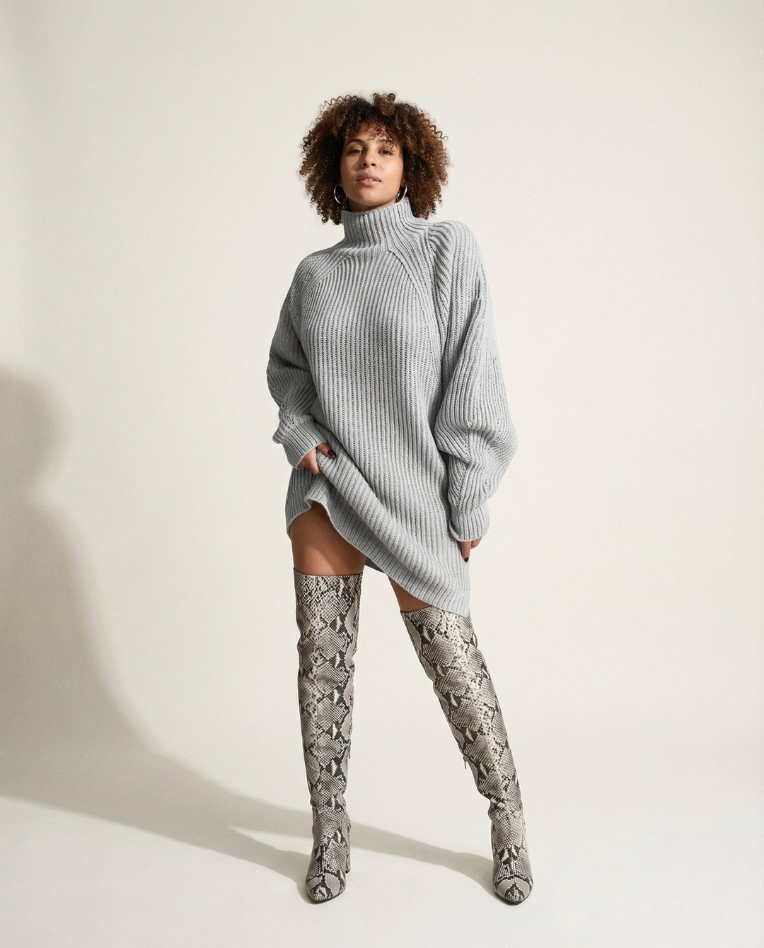 Übergrößen-Strickkleid