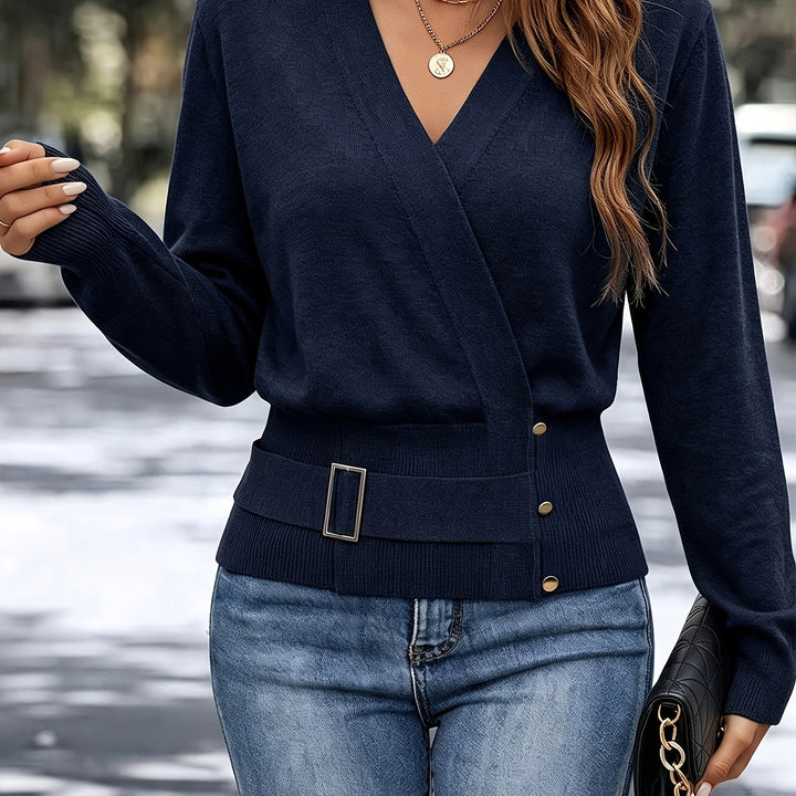 Calira – Kreuz-Ausschnitt-Pullover