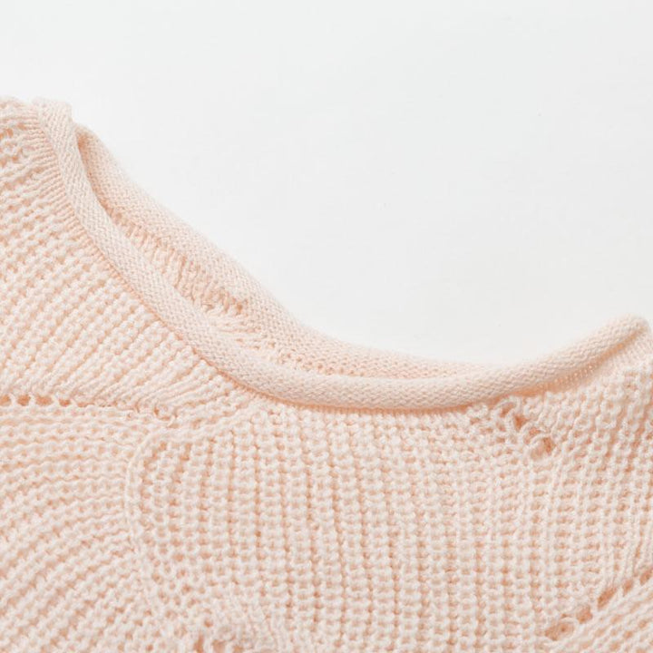 Velira – wellenförmiger, offen gestrickter Pullover