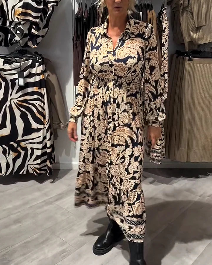 Naliri – geblümtes gewebtes Shirtkleid
