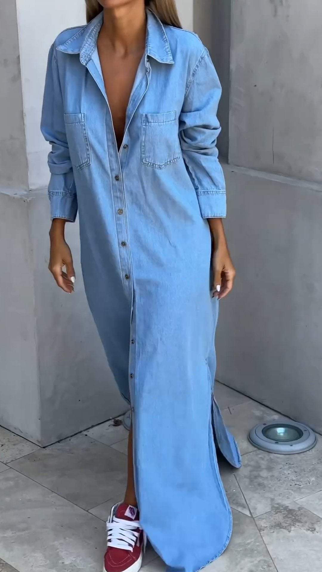Zarelle – Denimkleid mit Klappentaschen