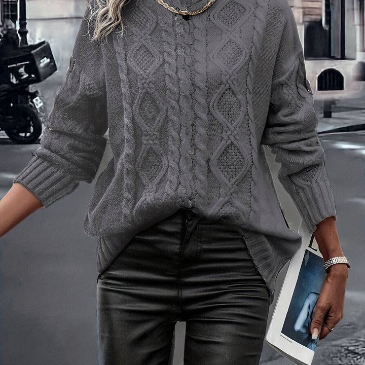 Nerise – vertikal gestreifte Strickbluse