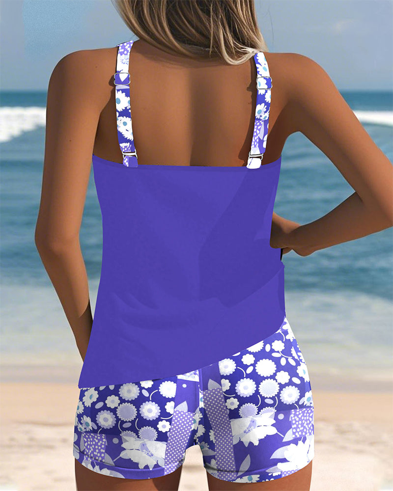 Kireya – Schnell trocknendes Strick-Schwimmset mit Tanktop und Shorts