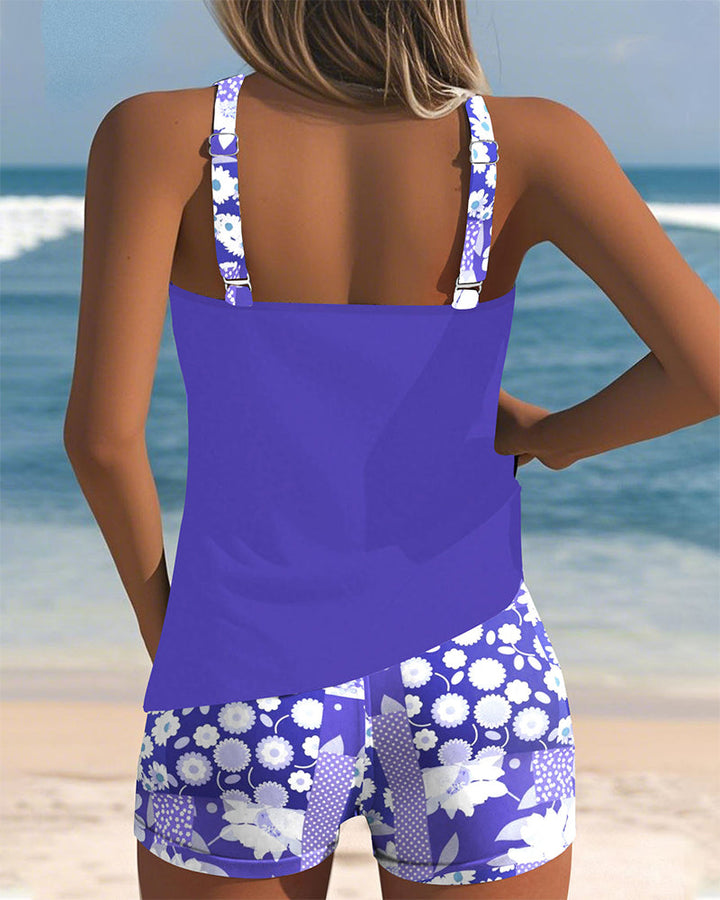 Kireya – Schnell trocknendes Strick-Schwimmset mit Tanktop und Shorts