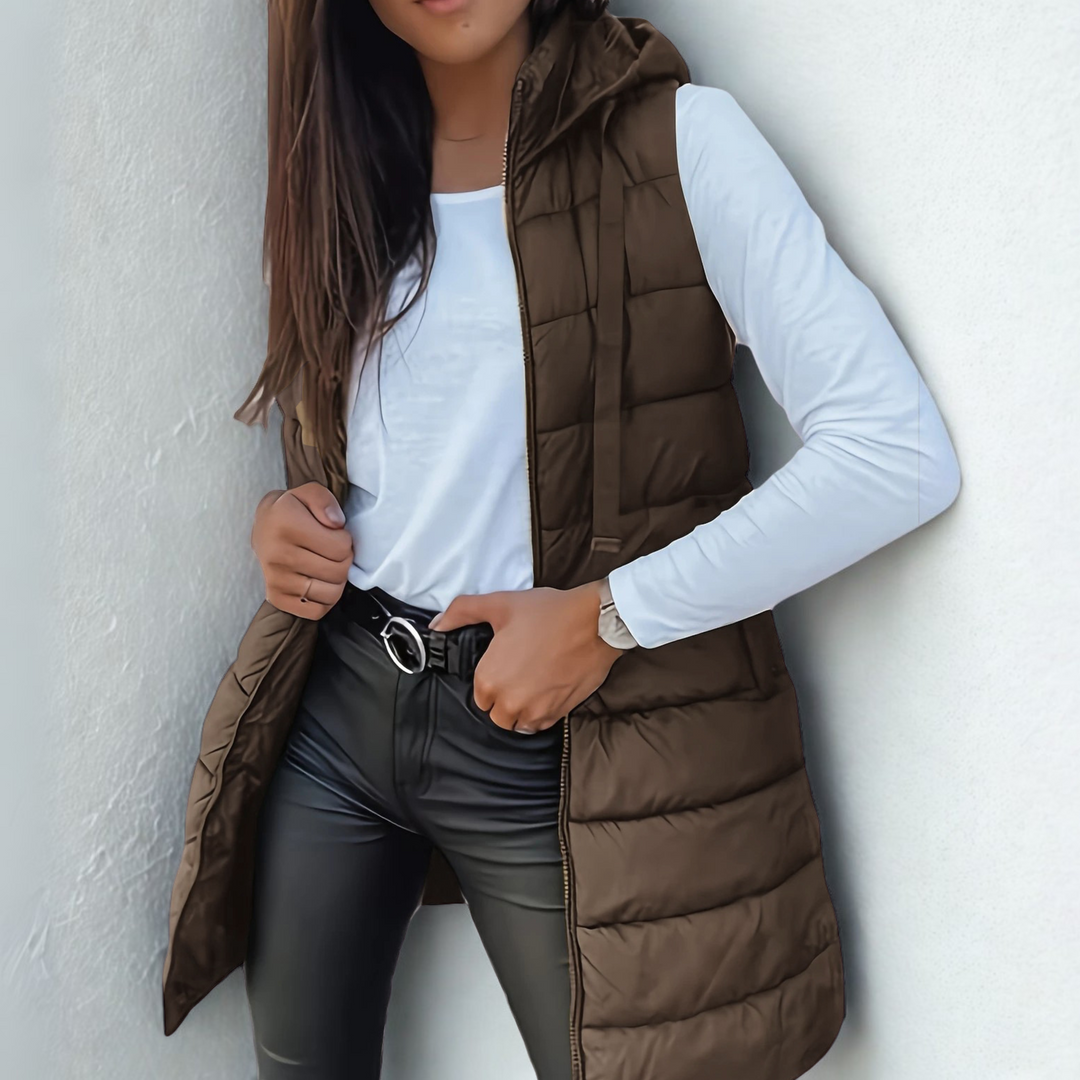 Naleia – Kapuzen-Wollweste für Damen