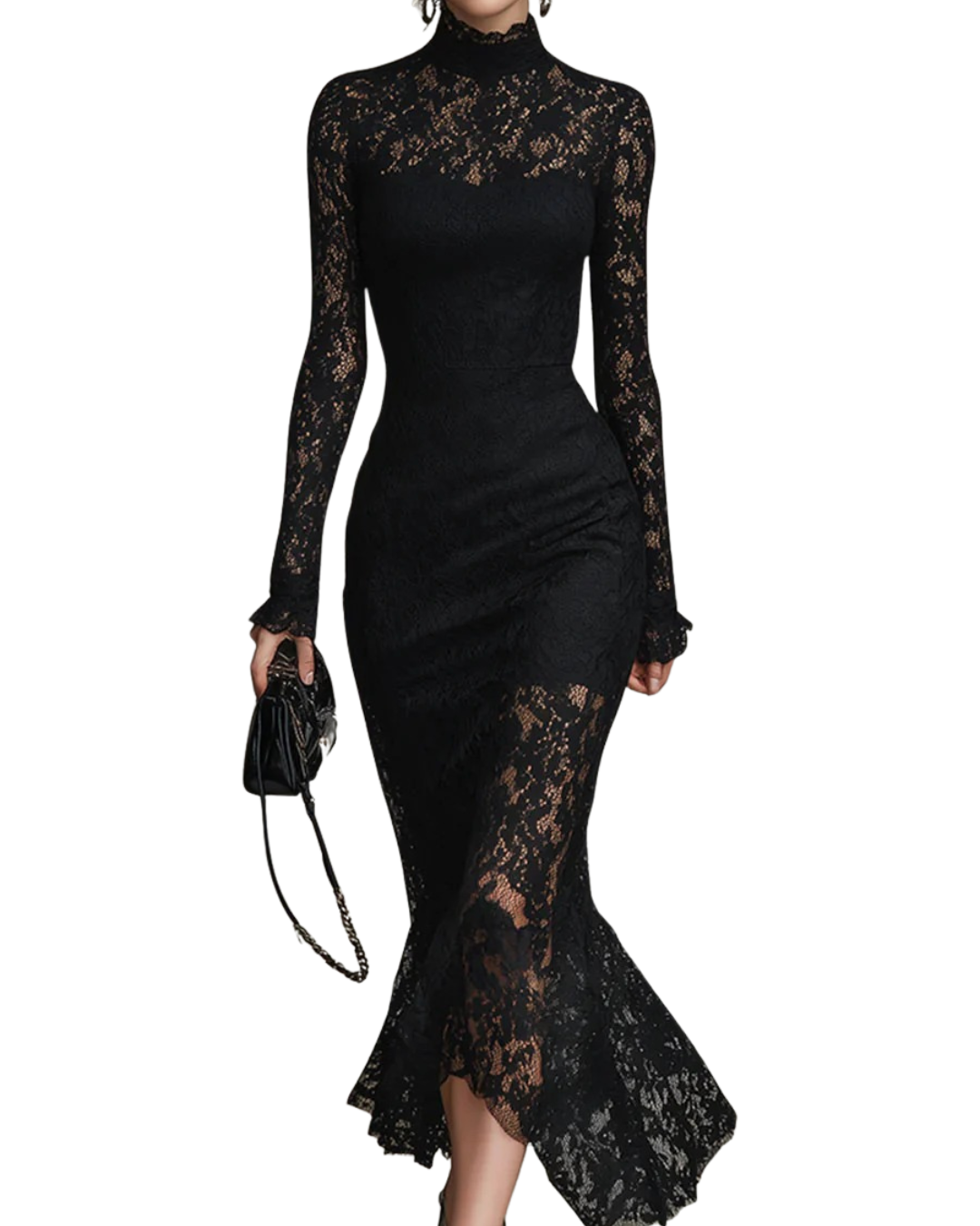 Kelira – Maxikleid mit Fischschwanzsaum aus Spitze