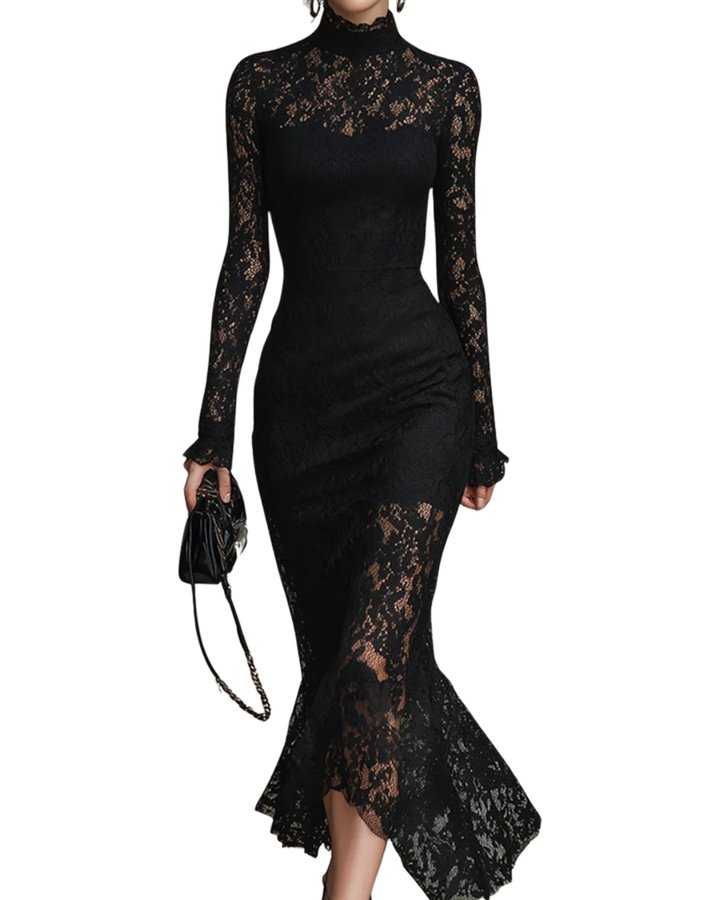 Kelira – Maxikleid mit Fischschwanzsaum aus Spitze