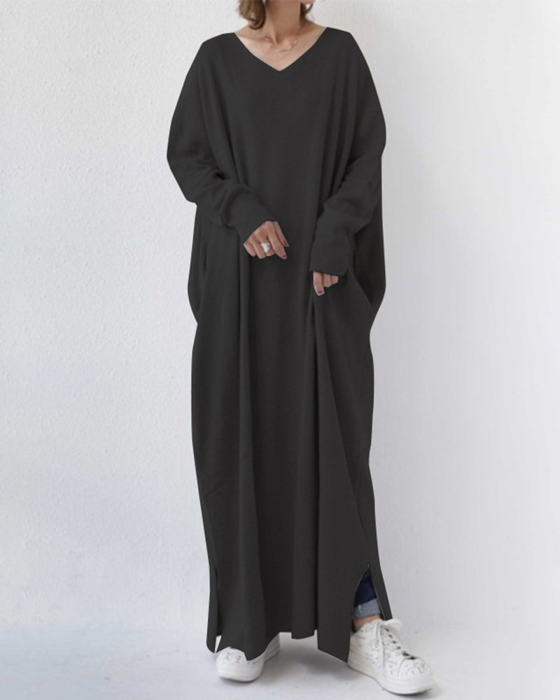 Novira – Maxikleid mit tiefem V-Ausschnitt