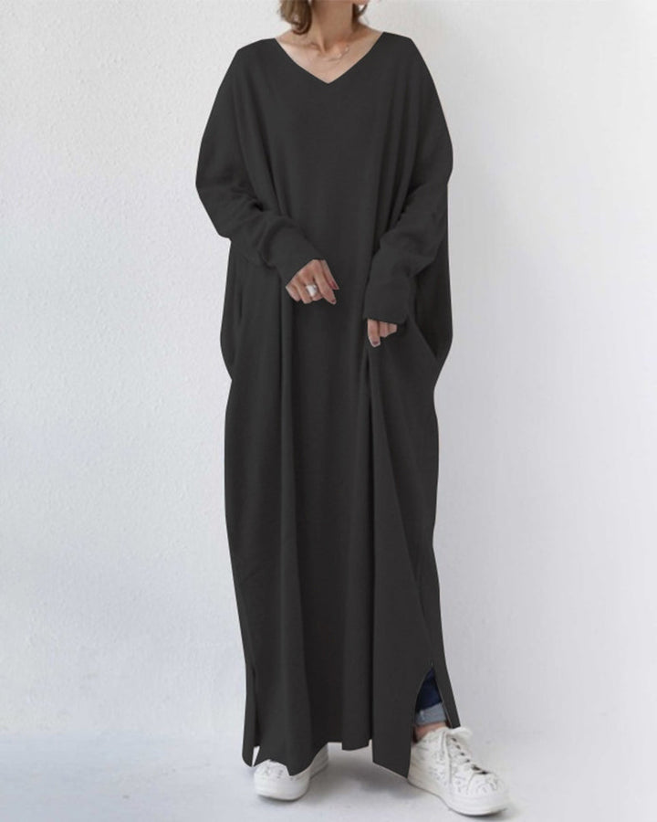 Novira – Maxikleid mit tiefem V-Ausschnitt