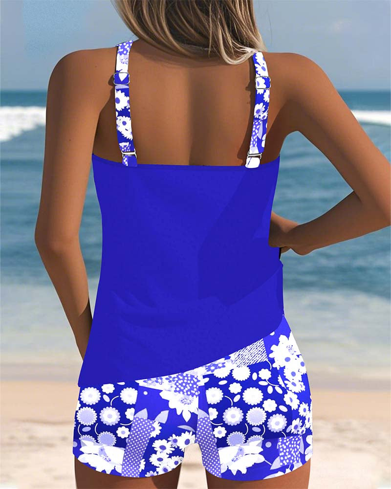 Kireya – Schnell trocknendes Strick-Schwimmset mit Tanktop und Shorts