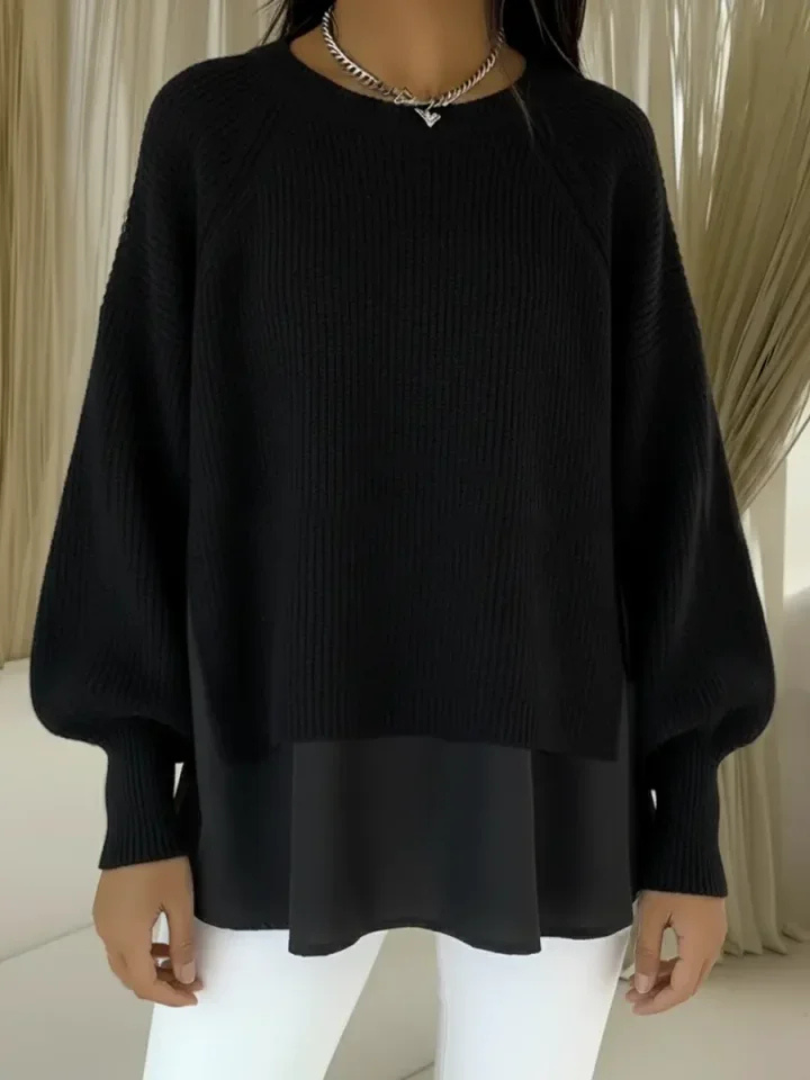 Mireva – Mit Saum in Lagenoptik gestrickter Pullover