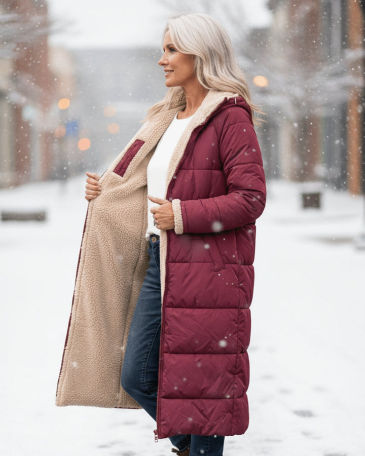 Arlise – Wende-Mantel mit Sherpa-Futter
