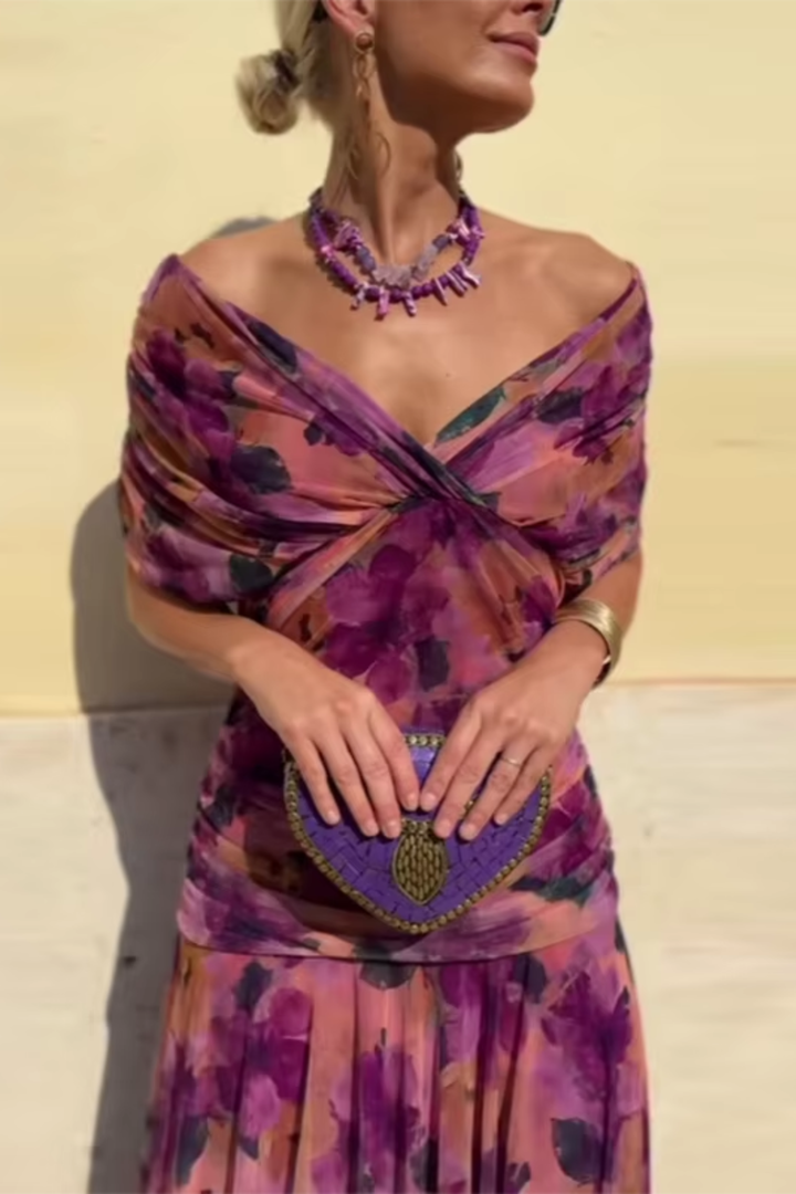 Veyla – V-Ausschnitt-Maxikleid