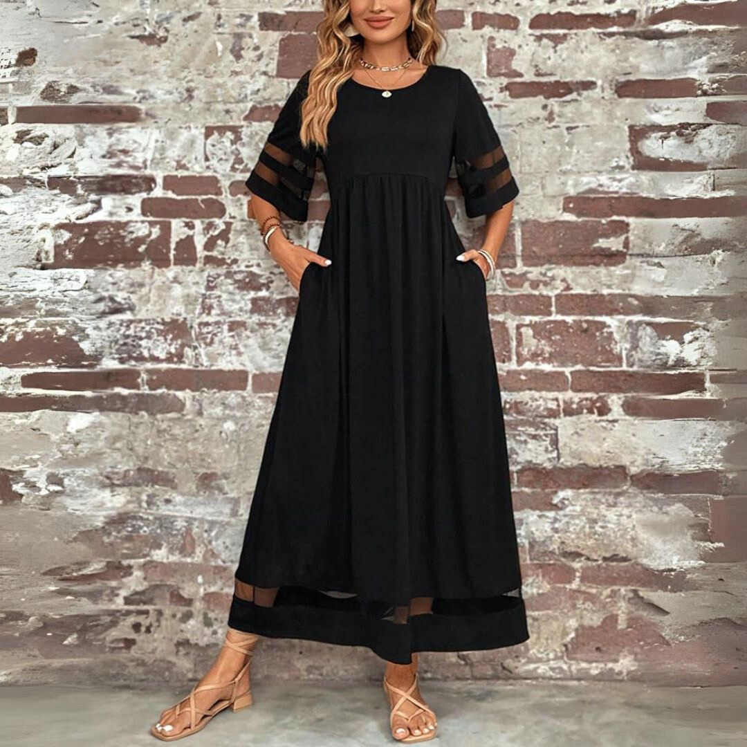 Velara – Schattenstreifen-Maxikleid