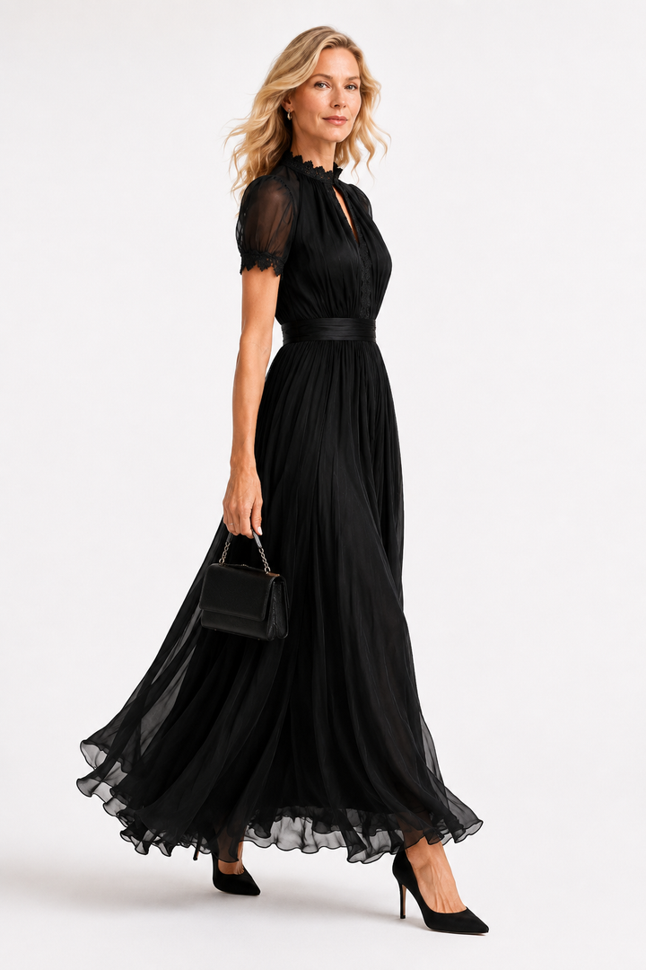 Rivana – Maxi-Chiffonkleid