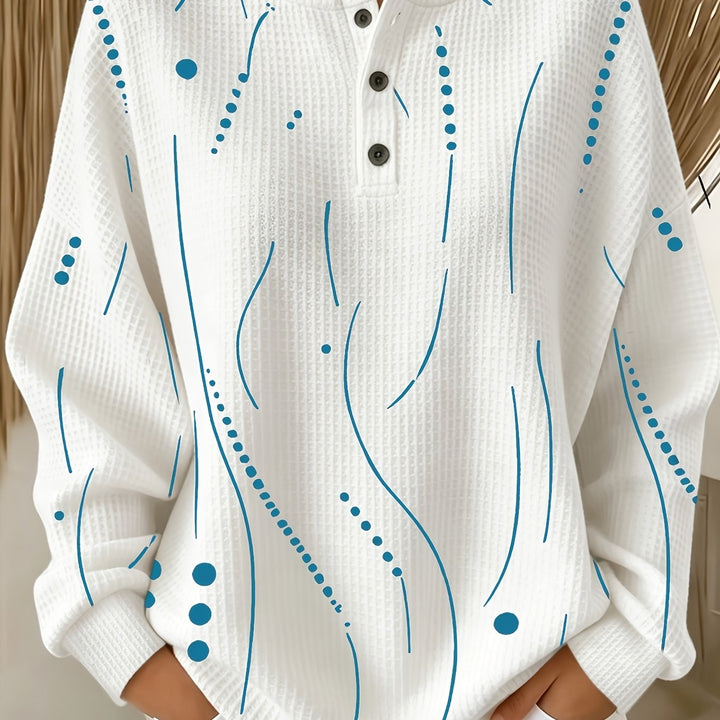 Calira – Gepunktetes Waffelstricktop