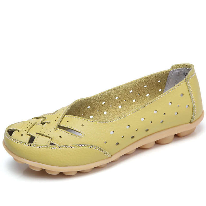 Nevara – Leder-Slipper mit Gel-Dämpfungssohle