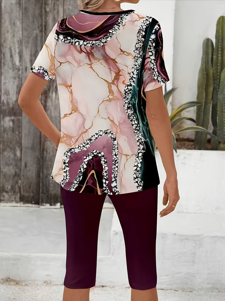 Anvina – Set aus Baumwollmischung mit geometrischem Druck