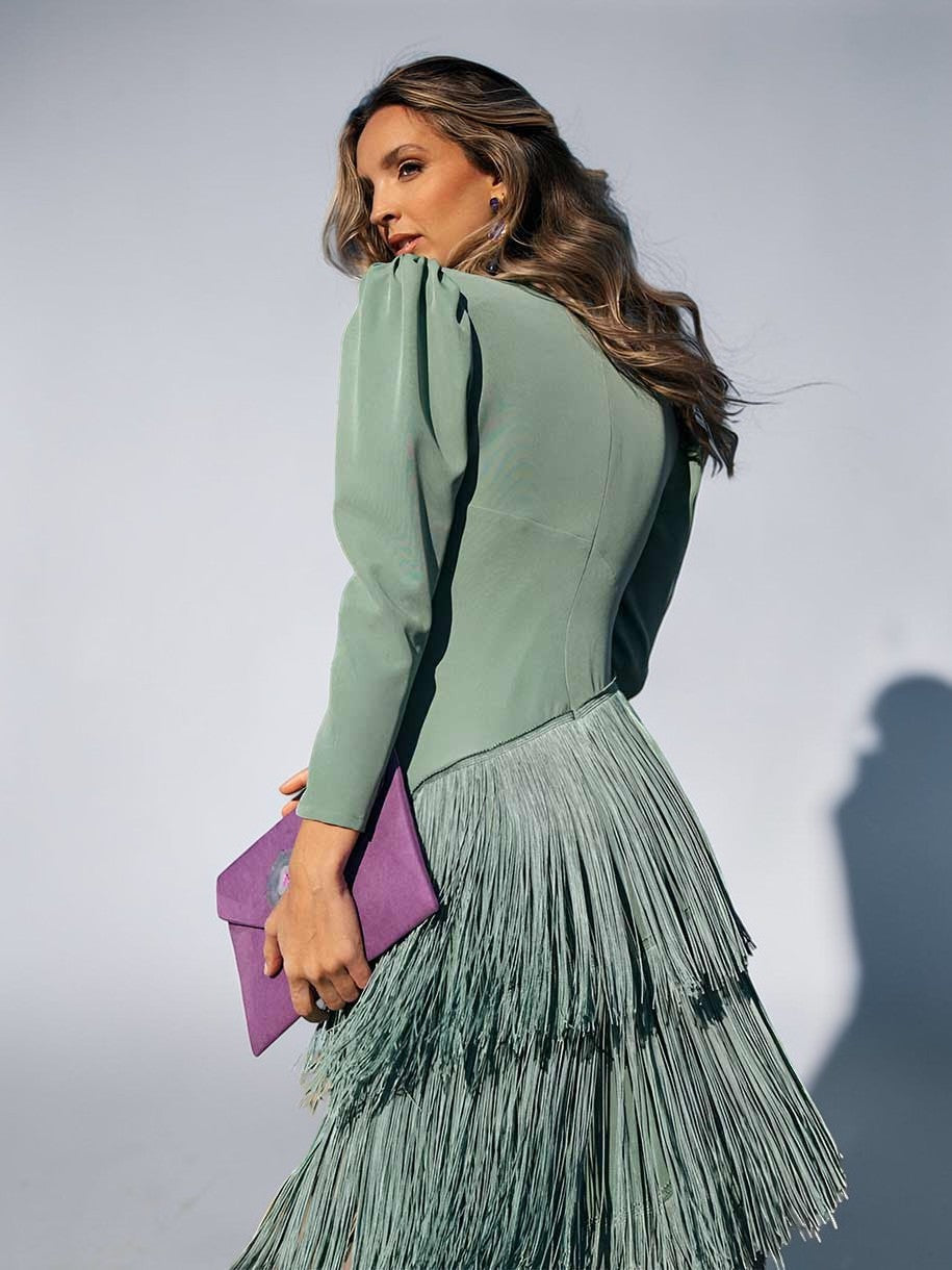 Fransenbesatzkleid