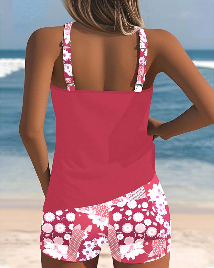 Kireya – Schnell trocknendes Strick-Schwimmset mit Tanktop und Shorts