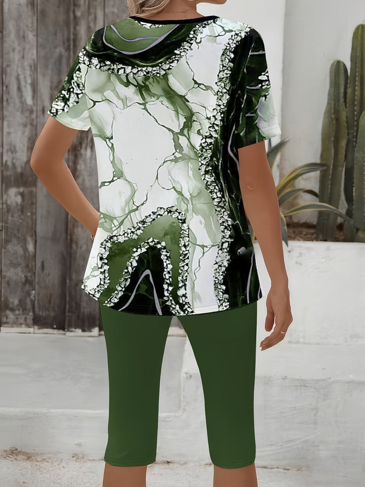 Anvina – Set aus Baumwollmischung mit geometrischem Druck