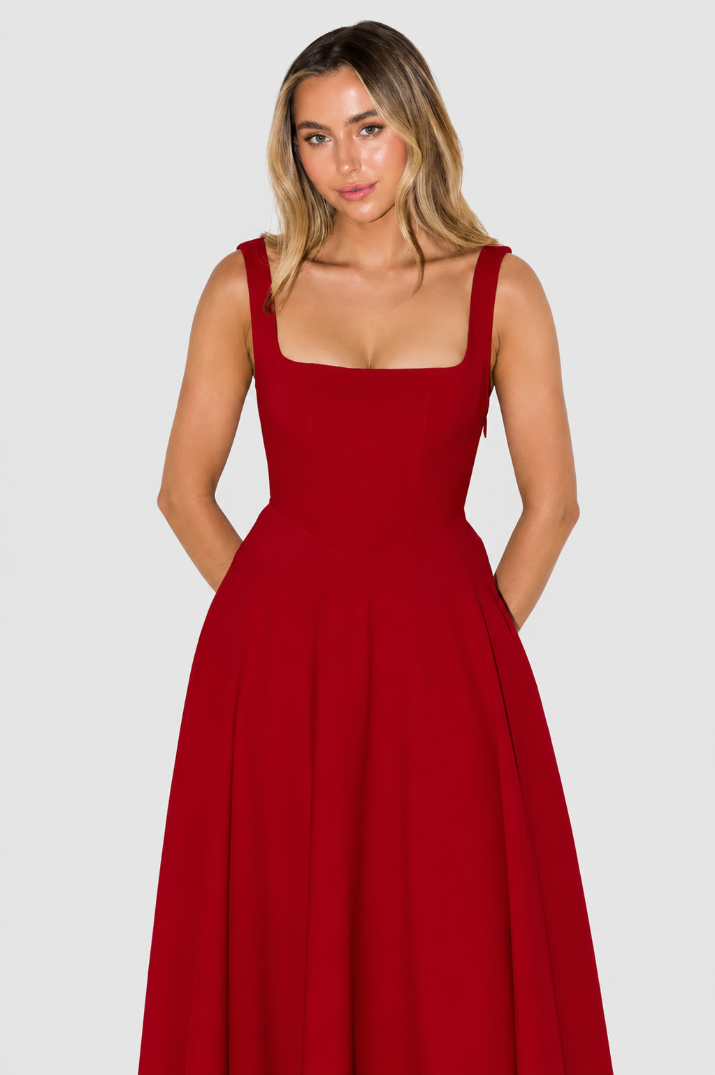 Kelara – Kleid mit quadratischem Ausschnitt