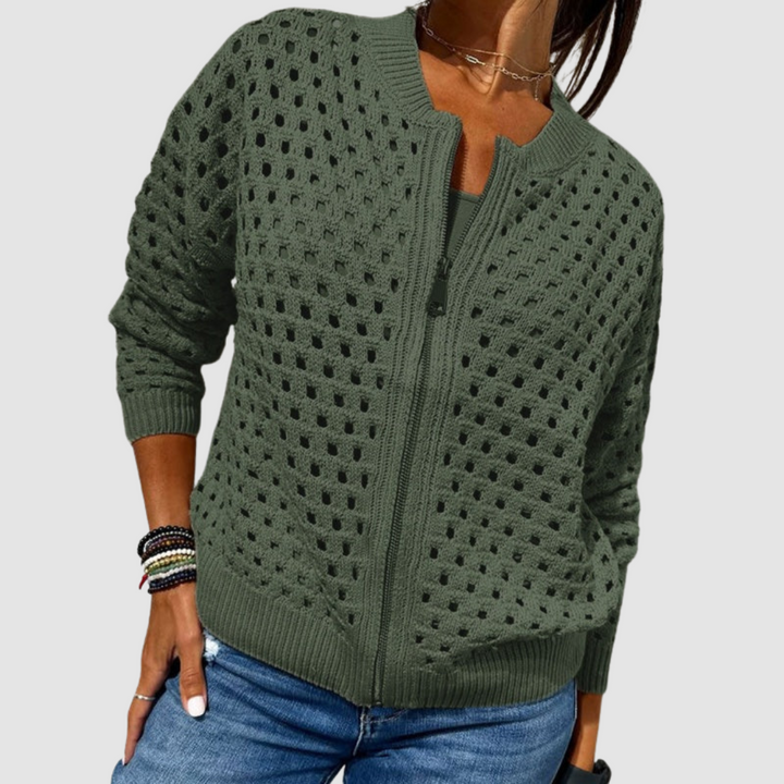 Nevara – Strickjacke mit Frontreißverschluss